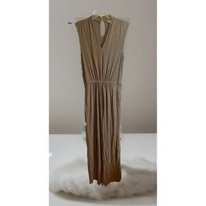 Matilda Jane Women’s Sleeveless Jumpsuit Size Small S Taupe Read    W